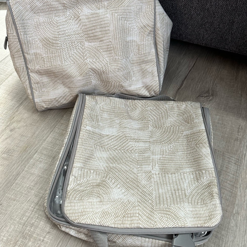 Geometric Patterned Travel Bag Set